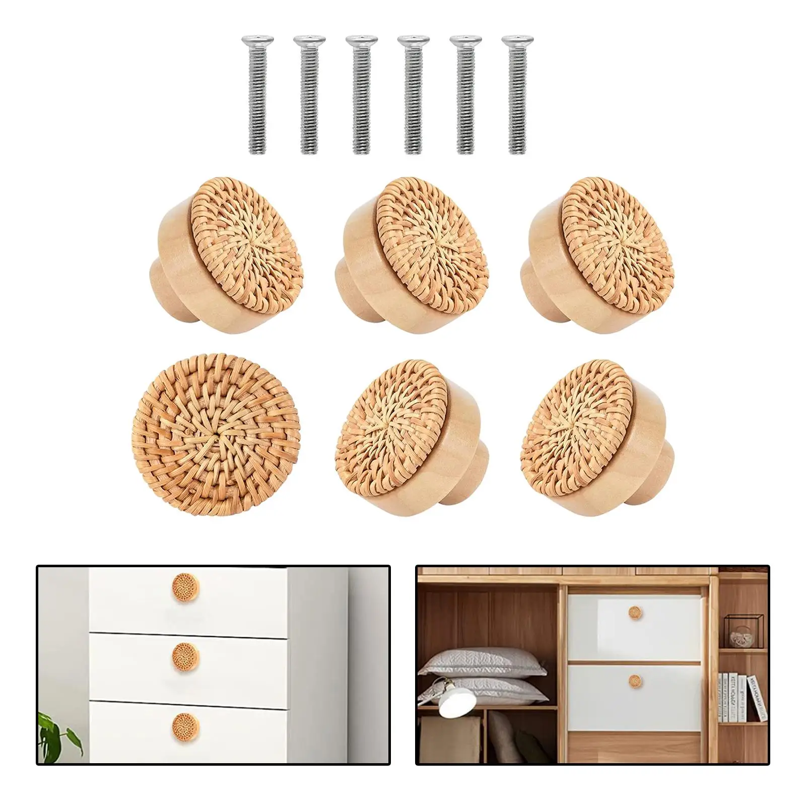 

Handmade Rattan Drawer Knobs Rattan Furniture Knobs Cupboard Drawer