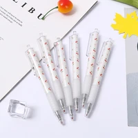 fashion retractable cherry gel pen quick dry black ink fine point smooth tip for journaling drawing painting boy girl 2x