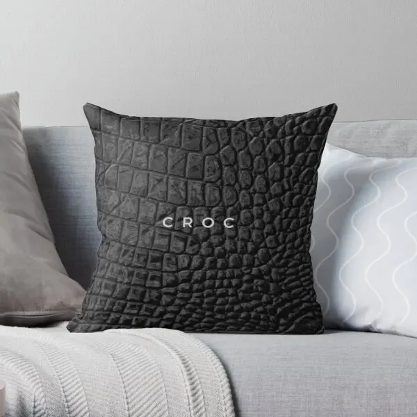 

Croc Skin Printing Throw Pillow Cover Soft Bedroom Office Comfort Case Cushion Square Hotel Fashion Decor Pillows not include