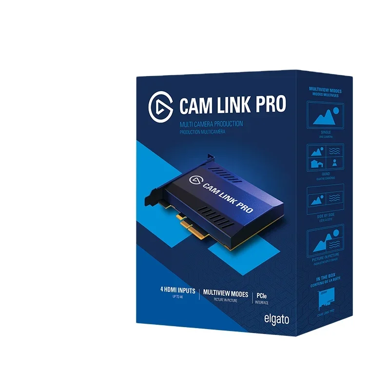 Фото Elgato Cam Link Pro: 4-канальное устройство для видеозаписи, запись с DSLR и DV камер, многоканальная запись в реальном времени №1