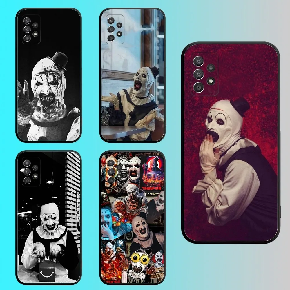 Art the Clown horror T-Terrifier Phone Case For Samsung S 25 24 21 22 23 30 20 Ultra Plus Fe Lite Note 10 9 5G Black Soft