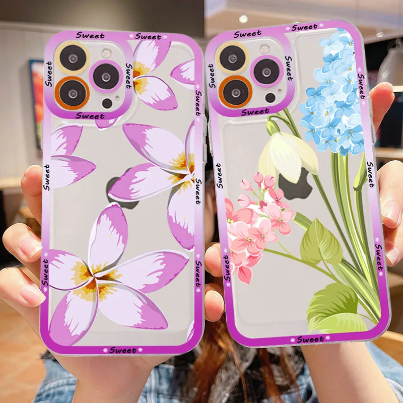 

Flower Leaf Phone Case For IPhone 11 12 13 Mini Pro Max 14 Pro Max Case Shell