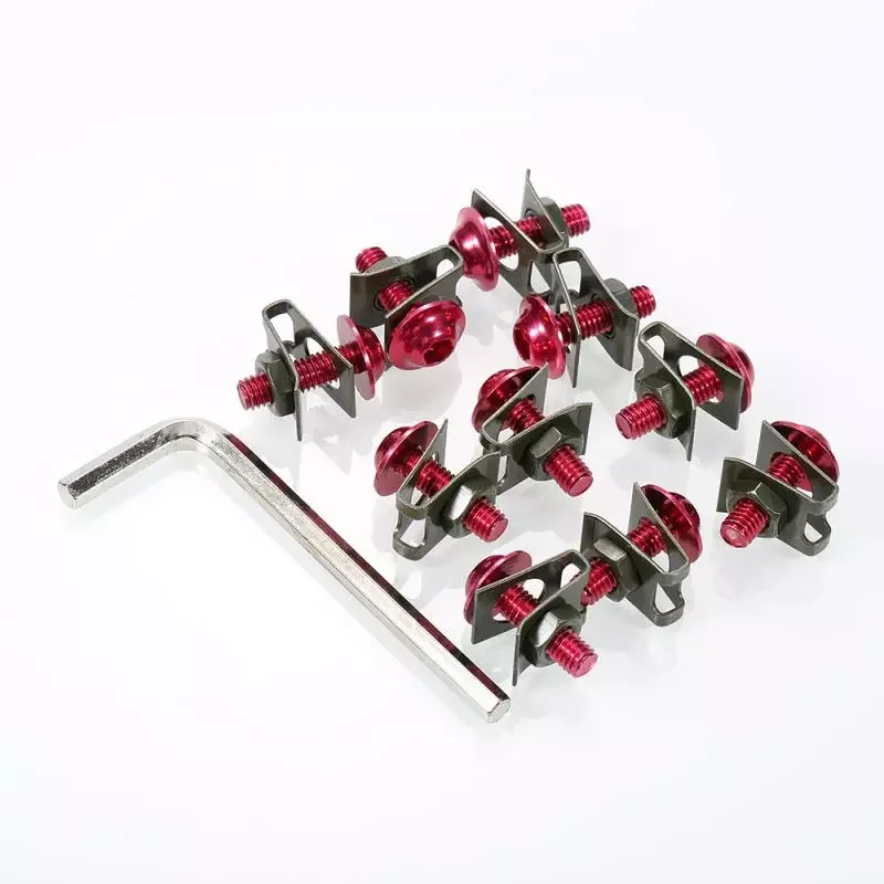 

Aluminium M6 6mm Fairing Bolts Fastener Clips Screw Nuts For Motorcycle Accessories Car Metal Nuts & Bolts Motorcycle
