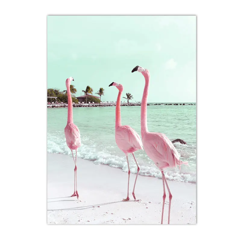 

Картина на холсте ARDOR Пляжный розовый фламинго