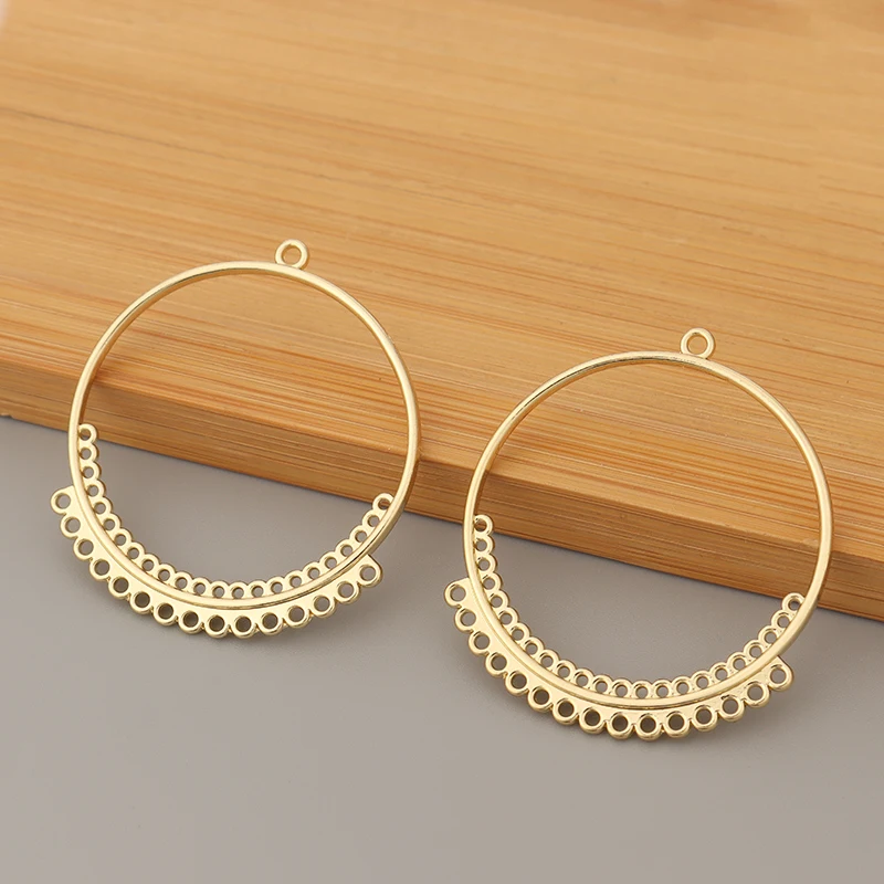 

Большие круглые подвески с открытым коннектором, подвески для сережек, аксессуары для изготовления ювелирных изделий, 20 шт./лот