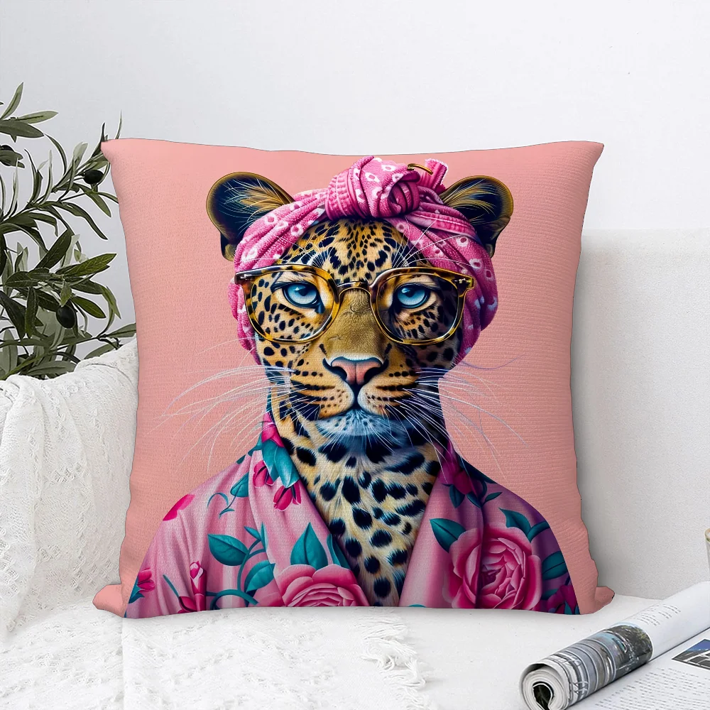 

Европейская мода леопардовая наволочка диван декоративный домашний двусторонний принт плюшевые наволочки наволочка Декор