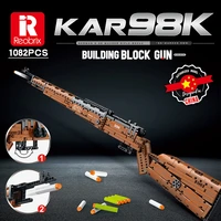 reobrix moc children toys revolver swat gun model gun plastic pistol military weapon ak47 submachine blocks set modular bricks