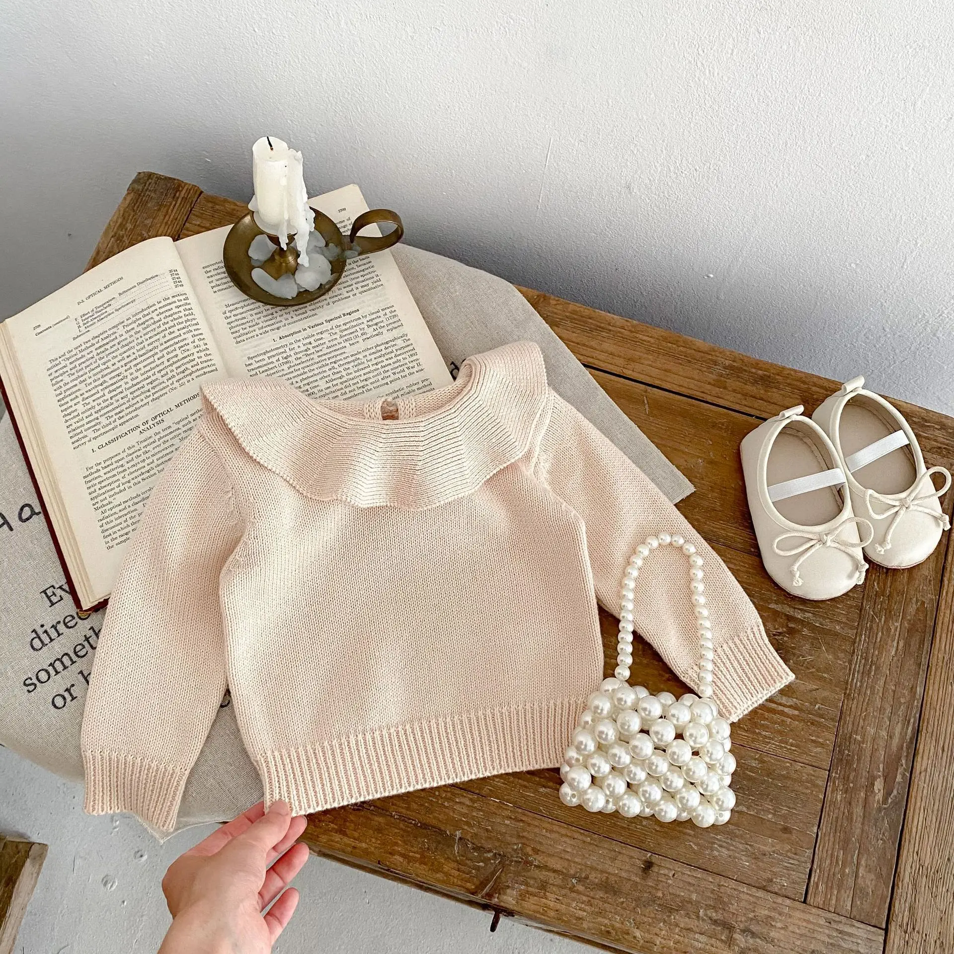 

2023 New Autumn Winter Baby Girls Sweaters Solid Long Sleeve Sweater Kids Sweaters for Girls Knitted Baby Sweaters