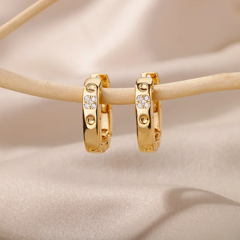 Модные Современные женские серьги-кольца 2022 геометрическое пирсинг уши в