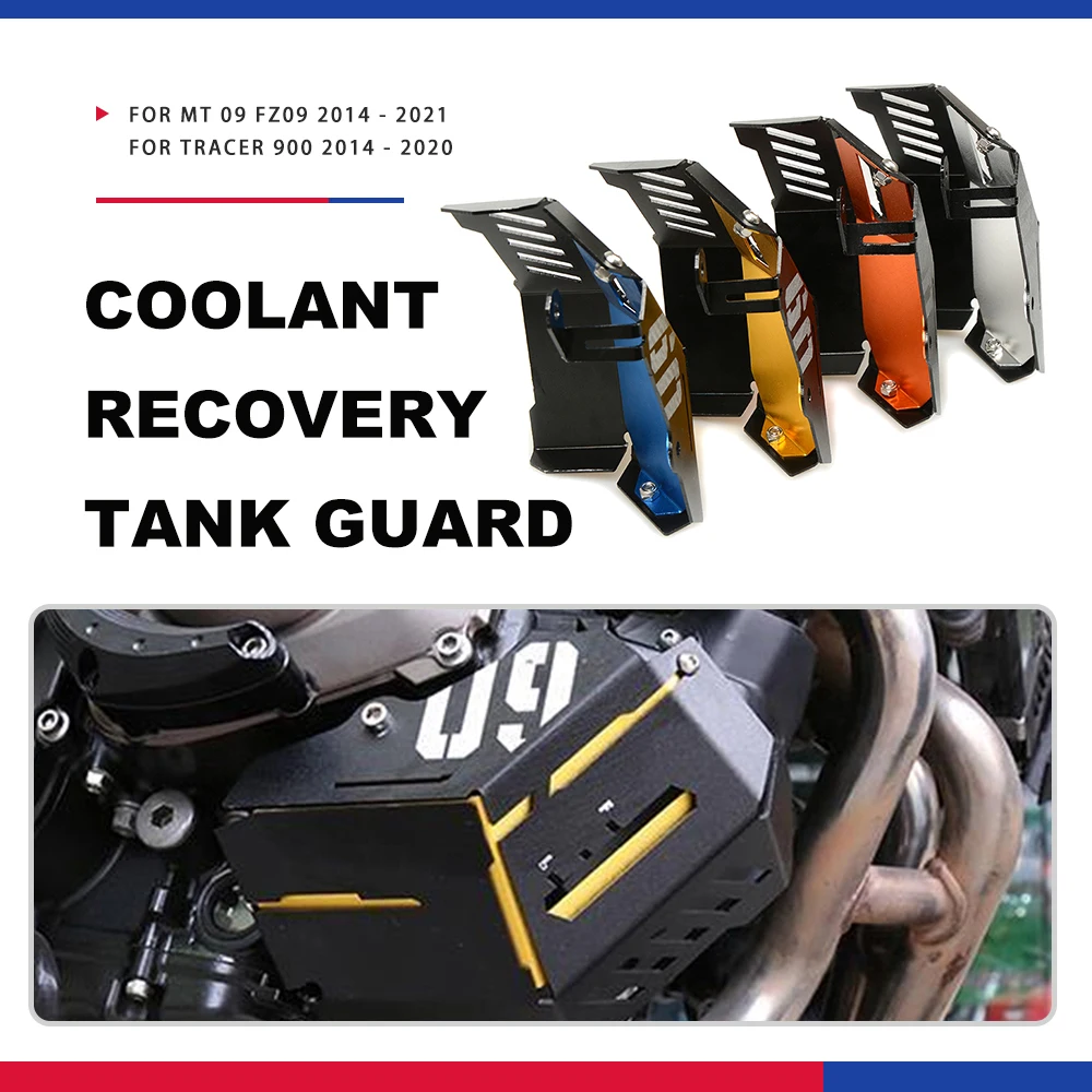

CNC 2020 For Yamaha MT09 FZ09 Tracer 900 Coolant Recovery Tank Shielding Cover Guard Radiator MT FZ 09 Tracer900 2014-2020 2019