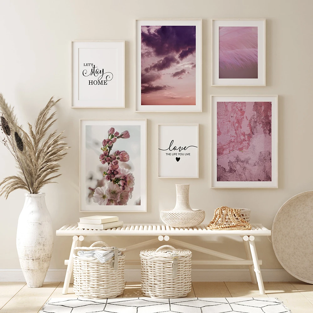 

Coming Home Poster Print Dream Feather Landscape Wall Art Pictures Preflower Canvas Painting Nordic Living Room Home Decor
