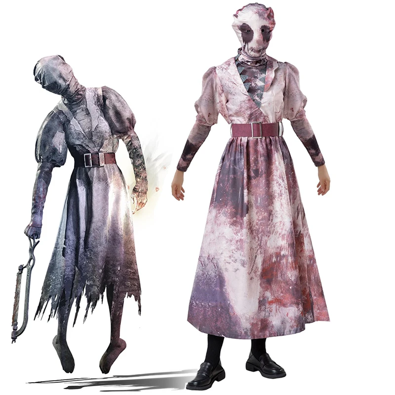 

Game Dead Zombie Daylight Fancy Dress Up Scary Nurse Killer Costume Women Sally Smithson Cosplay