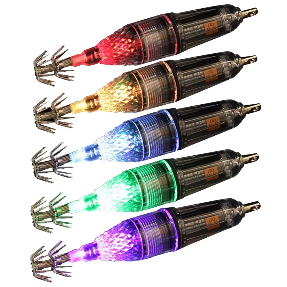 

1pc 12cm LED Squid Lure Lamp Deep Sea Fishing Squid Octopus Cuttlefish Umbrella Hook Attracting Fishing Light Accessories
