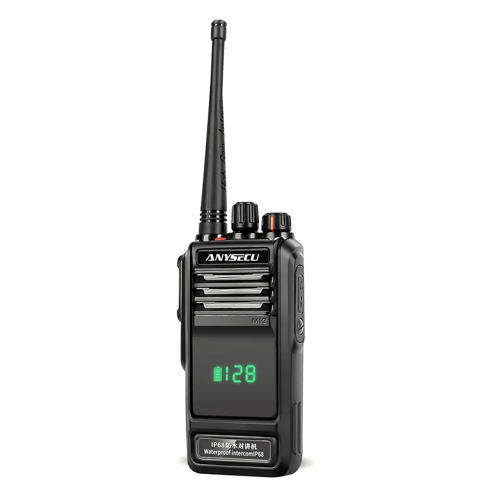 ANYSECU W360 IP68 Water-proof 8W Two Way Radio VHF136-174MHz or UHF 400-520MHz Walkie Talkie for Fire Rescue Civil defense users