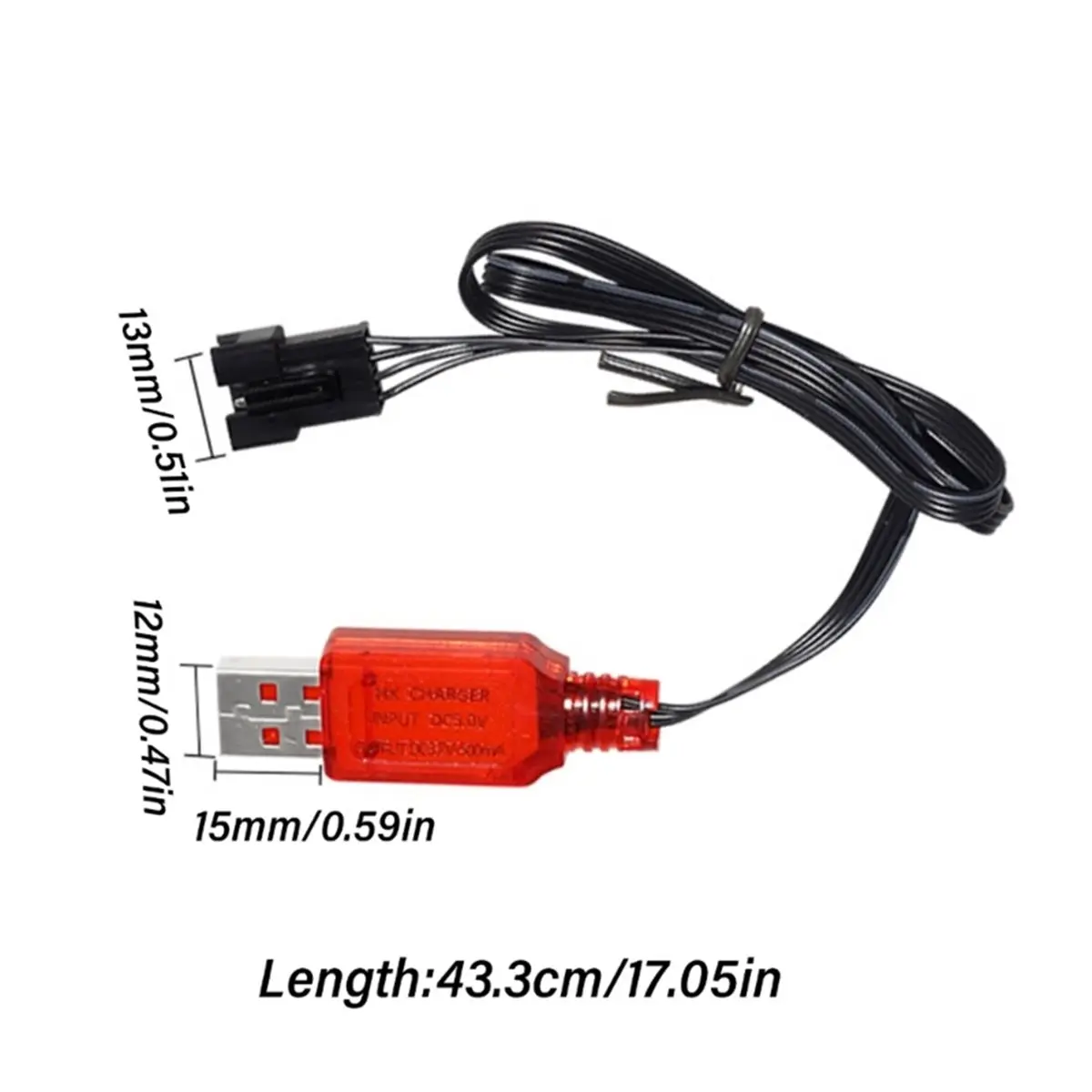Фото Зарядное устройство USB popop 7.4V 500mA SM-4P для аккумуляторов радиоуправляемых машин DE36W, DE65, HM202, EC08, EC16, кабель д №4