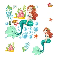 wall stickers creative luminous mermaid bubble wall stickers childrens room bedroom creative simple decorative home decoration
