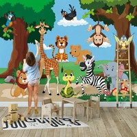 custom 3d mural wall paper for kids room cartoon forest animals wallpaper bedroom home improvement papel de parede infantil