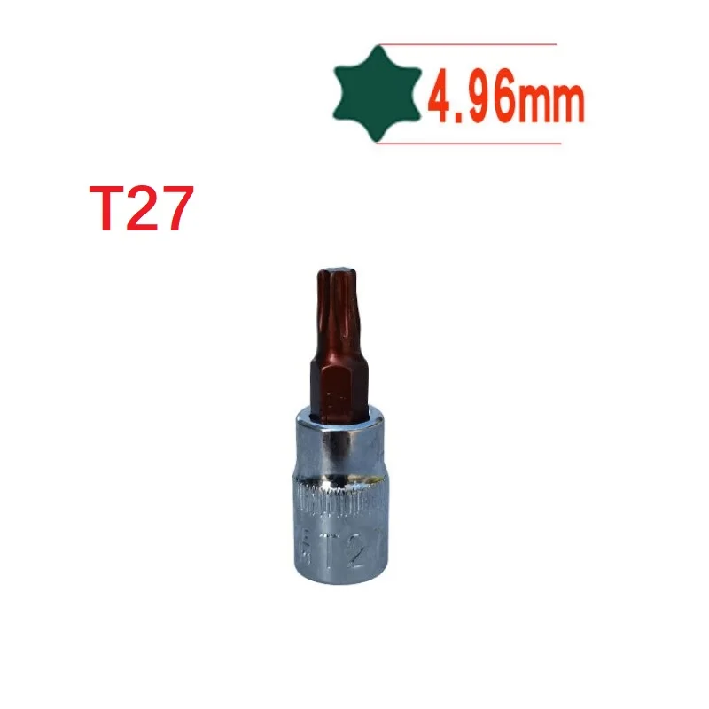 

1 шт. отвертка Torx 1/4 дюйма, торцевая головка с храповым механизмом, адаптер, ручные инструменты T8 T10 T15 T20 T25 T27 T30 T40