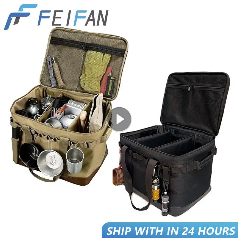 

Outdoor Camping Meal Bag Large Storage Lamp Tableware Bag Camping Tool Picnic Camp Travel Bag Camping Camping Storage Bag