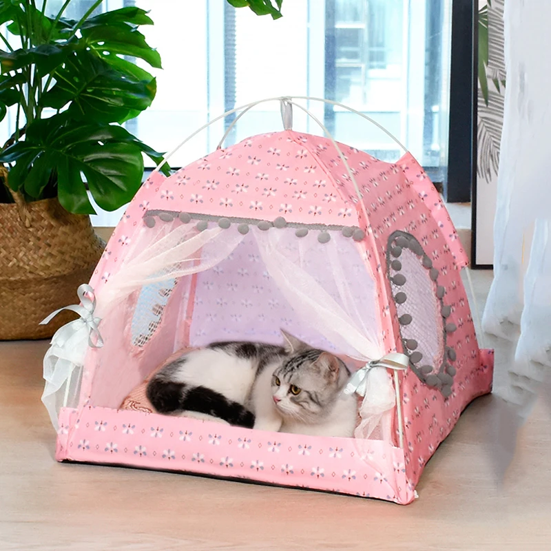 

Cat Tent Bed For Pet House Cozy Products For Pet Accessories Nest Comfy Calming Cat Beds For Small Dogs Chihuahua Tent Hammock