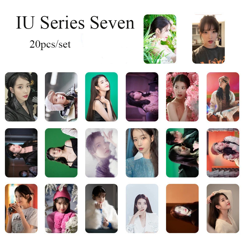 

20pcs/set IU kpop Pearlescent LOMO Card Collection Single Side Photocards 8.6c5.4cm Fans Collection