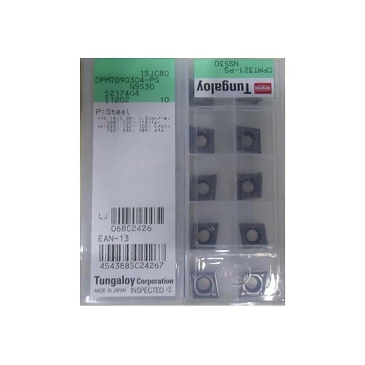 

Tungaloy 100% Original CPMT CPMT09 CPMT090304 PS NS530 Medium-Roughing Carbide Turning Inserts