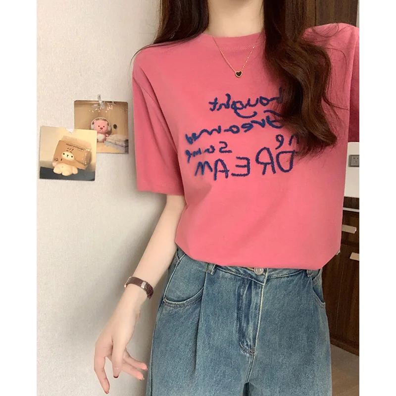 Женские хлопковые футболки GAODINGLAN с принтом дракона и фруктов женские топы