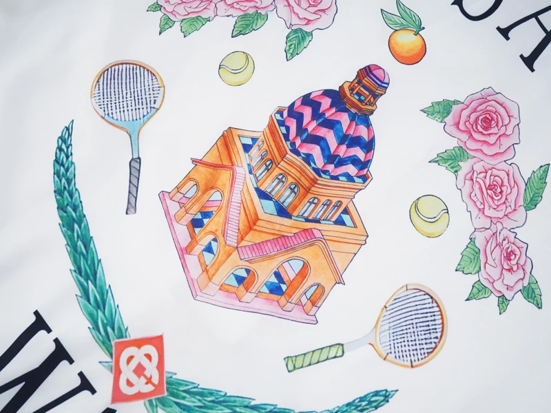 Castle Floral Print Casablanca Mesh Shortpant Short Set Thin Silk Fabric Men Women High Quality Hawaii Beach Seaside Surf Suit