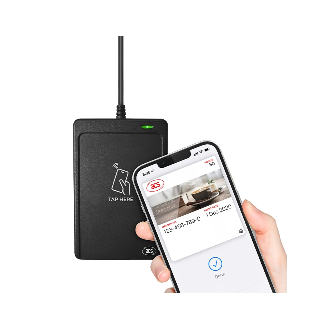 Фото ACR1252U-MW NFC Мобильный кошелек RFID Бесконтактный считыватель смарт-карт №2