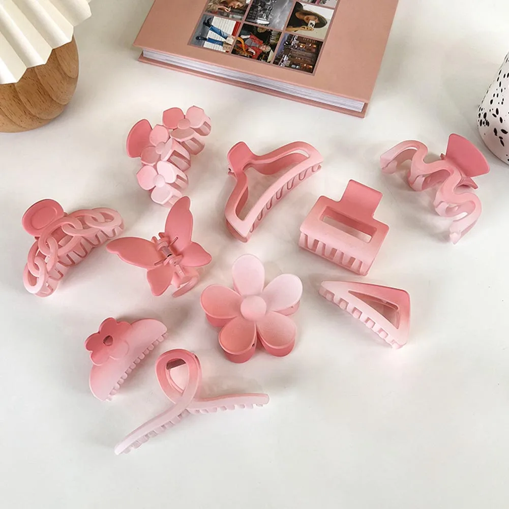 

New Women Simple Cherry Blossom Color Geometric Hair Clip Shark Hairpins Cute Headband Hair Claws Fashion Hair Accessories