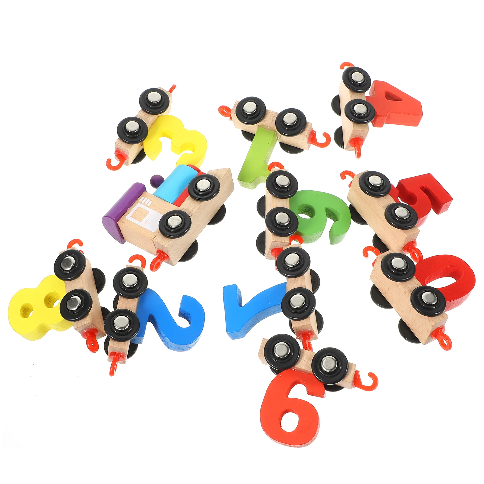 

1 Set of Number Train Toys Toddlers Cognitive Toy for Number Early Educational Plaything