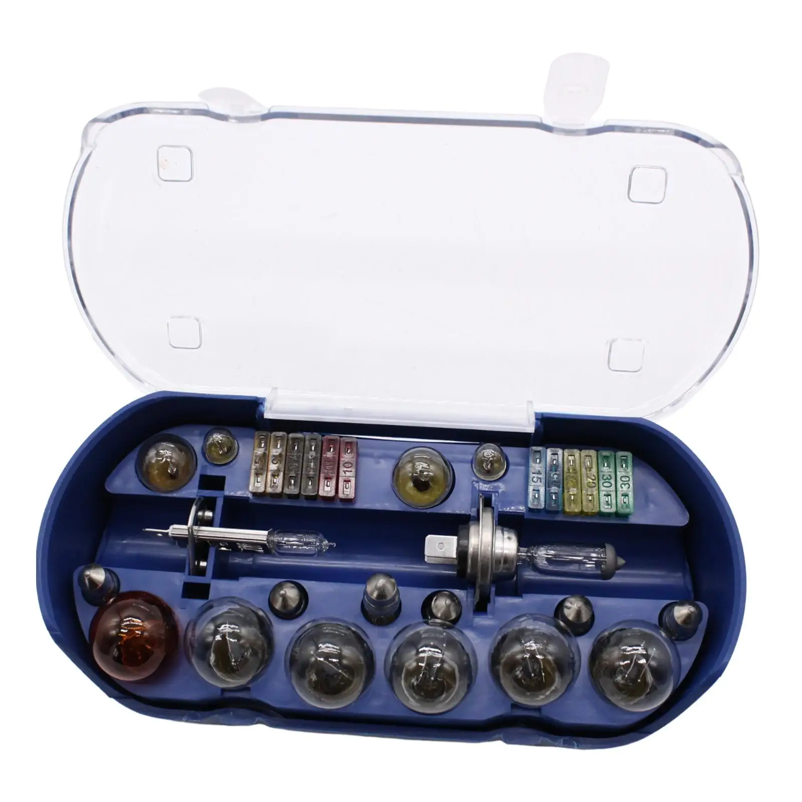 

30x Car Spare Bulb Kit including H4 H7 Bulbs Fuses Travel Emergency Kit