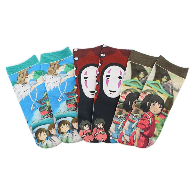 

Spirited Away Anime Girl Socks New Cartoon Faceless Male Cute Casual Sports High Quality Cute Casual Breathable Short Socks
