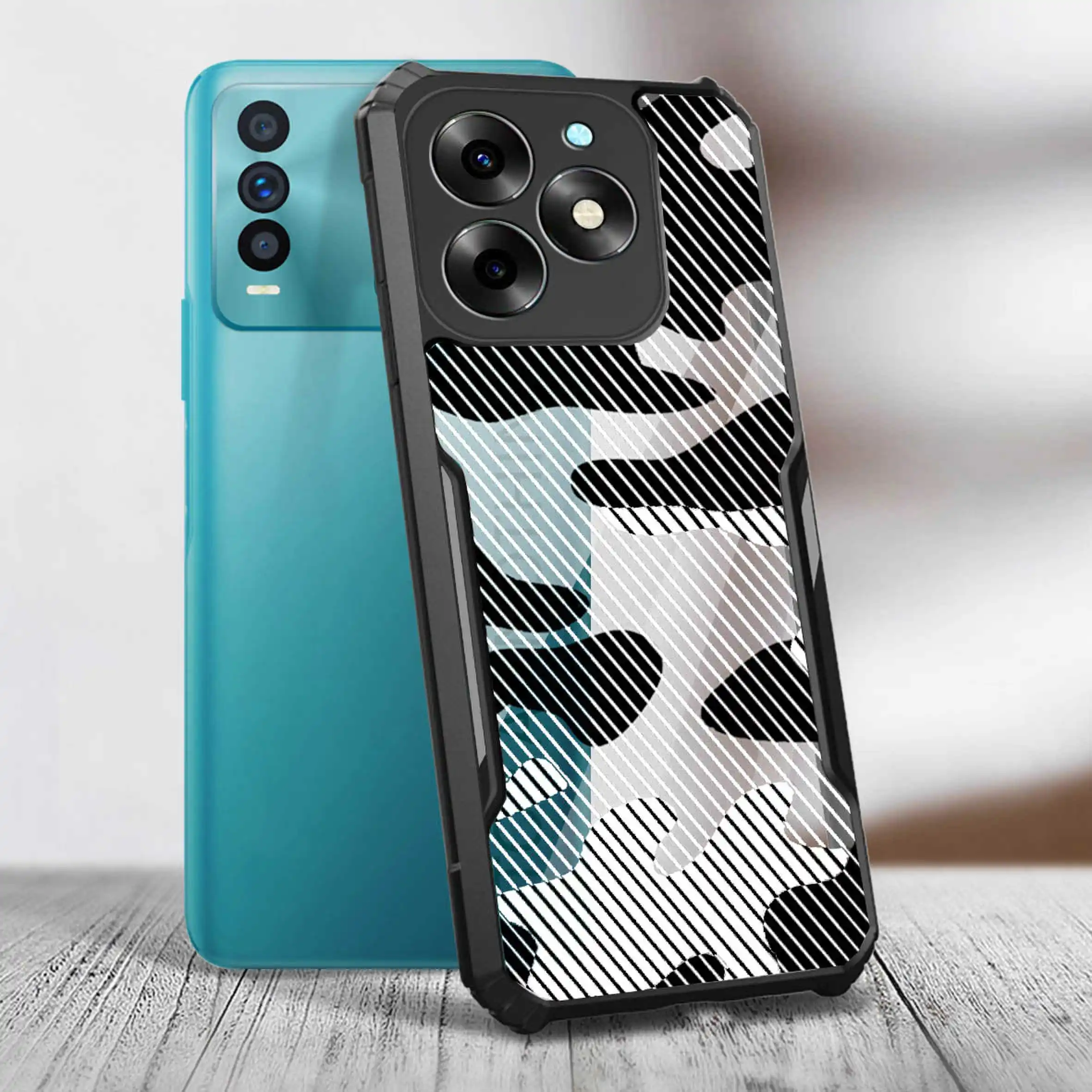 Прозрачная фотовспышка для infinix Hot 40 Pro Free Fire 40i 30 30i акриловый чехол Камуфляжный