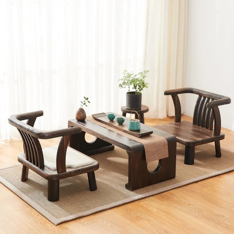 Японские низкие сиденья японские татами медитация стул Zaisu со спинкой для