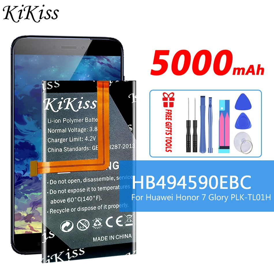 

5000mAh HB494590EBC Аккумулятор для Huawei Honor 7 Glory PLK-TL01H G620 G628 ATH-AL00 запасная батарея