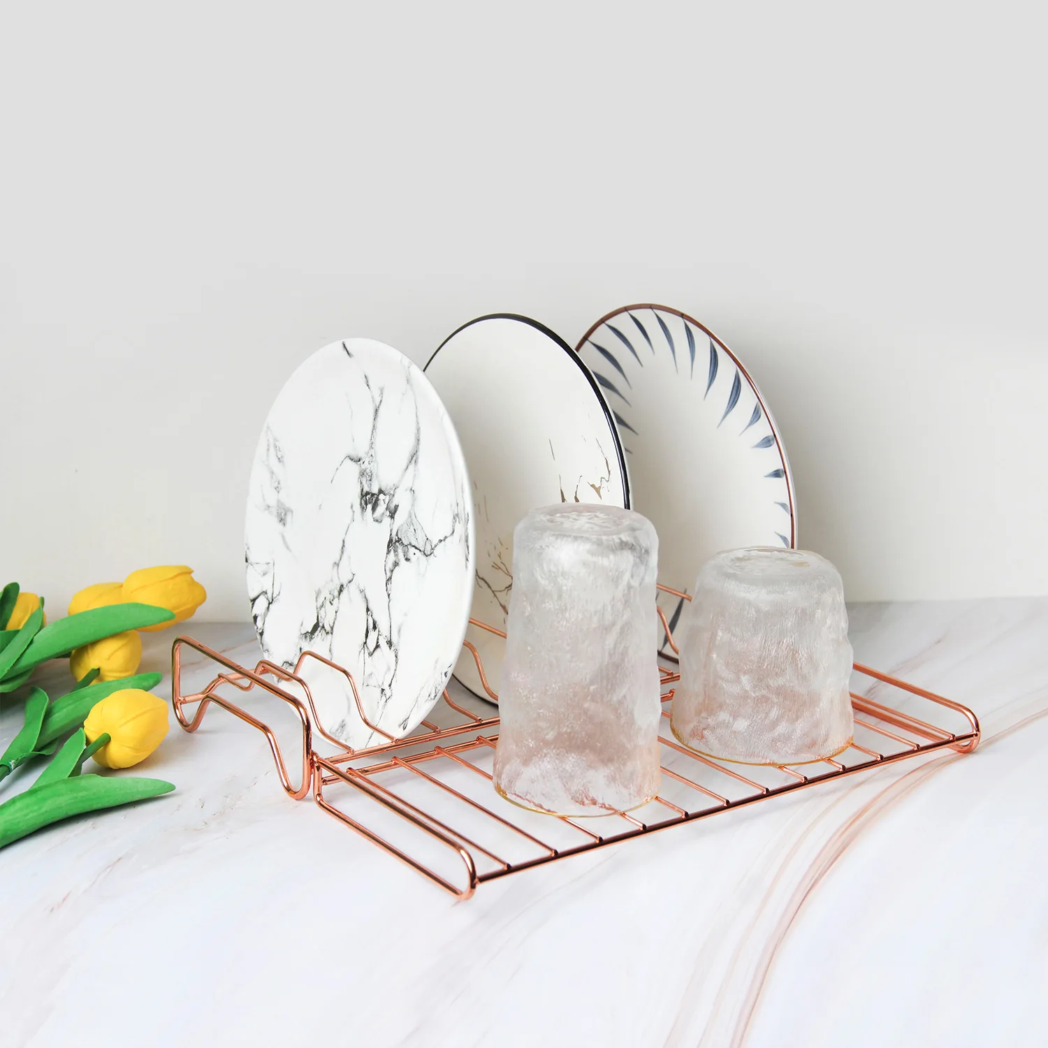 

Кухонная подставка из нержавеющей стали для сушки посуды, кухонный держатель с 7 ячейками для раковины, полка для хранения тарелок, сушилки