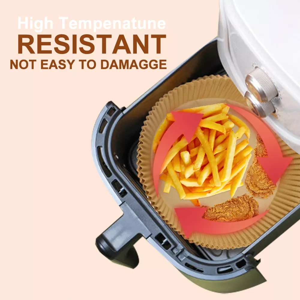 

2022 Disposable Air Fryer Parchment Paper Liner Oil-proof Water-proof Paper Tray Non-Stick Baking Mat for Oven Air Fryer Accesso