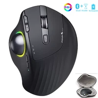 jelly comb rgb trackball mouse 2 4g bluetooth wireless rechargeable mouse for laptop ipad drawing computer gaming mouse