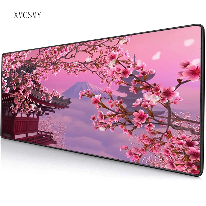 Flower Pad Large Mouse Pad Cheap Cherry Blossoms Gaming Accessories Anime Cute Mousepad The Office Desk Mat Kawaii Keyboard Mats
