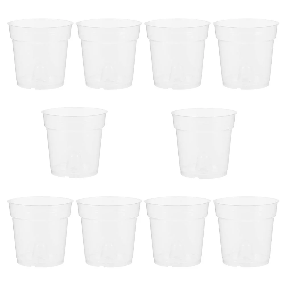 

20 Pcs Orchid Rooted Flower Pot Simple Nursery Indoor Stand Planting Cup Transparent Pots Pp Nutrition Bowl Stands For Garden