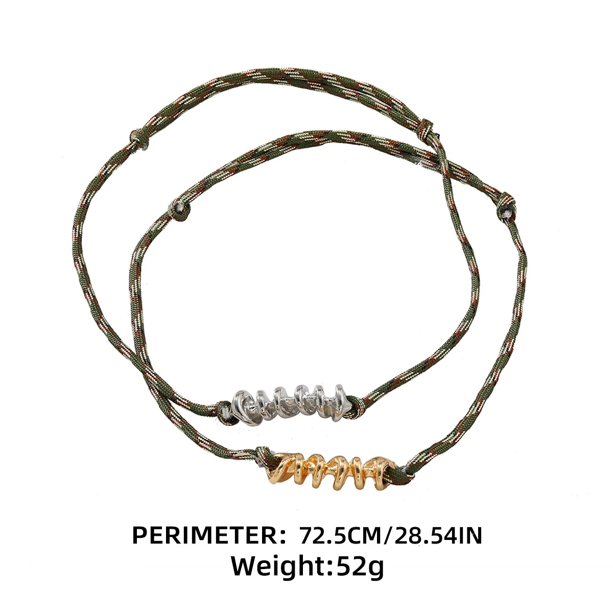 ZAA цветные веревочные цепи витая текстура винтажные металлические подвески