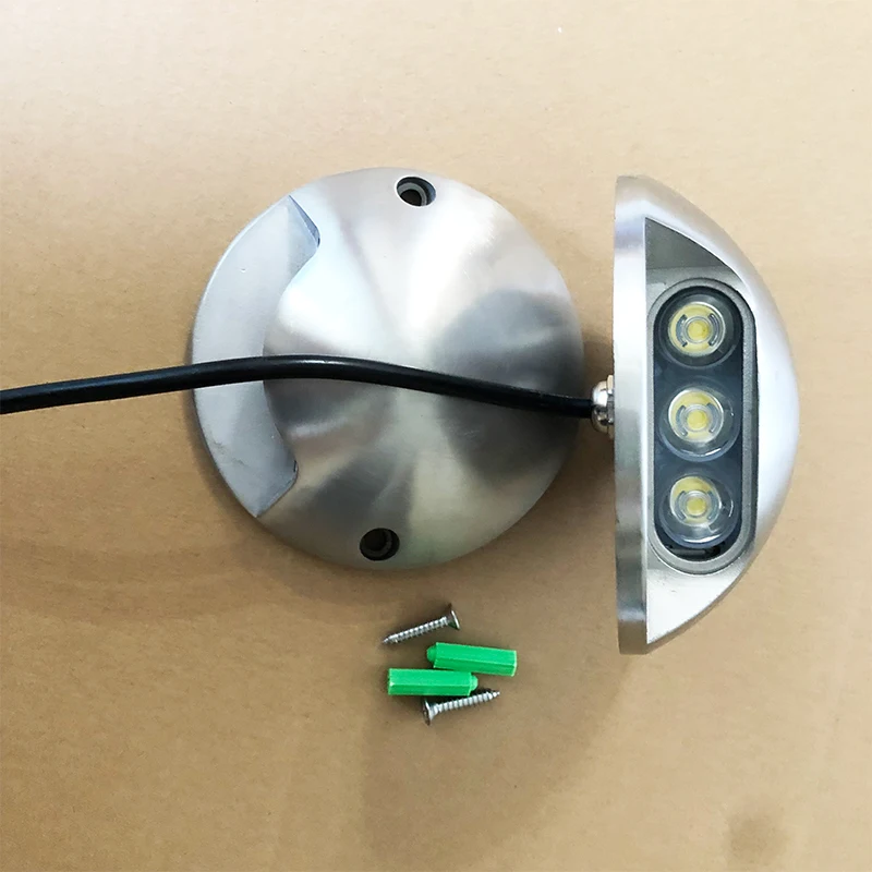 Фото Светодиодный встраиваемый светильник для пола и ступеней AC85-265V 12V 24V IP65 4W 6W 8W, подземный светильник, лестничный светильник, прожектор из нержавеющей стали №5