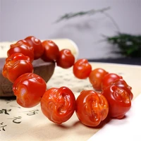 hot selling natural hand carved jade flame red bracelet fashion jewelry accessories bangles men women lucky gifts