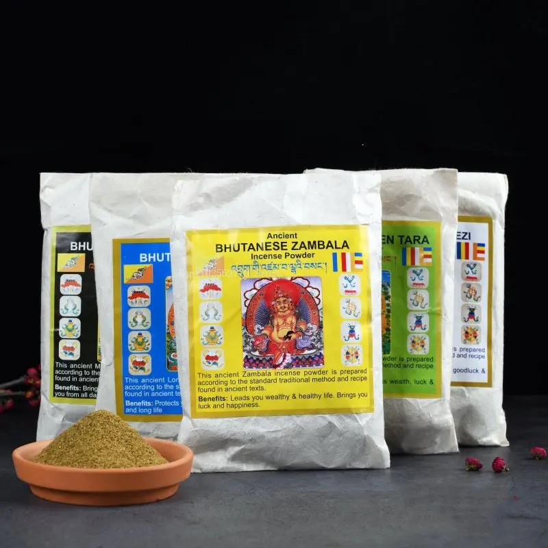 

80g Bhutan Ancient Formula Natural Plant Incense Powder Incense Supplies DIY Home for Buddha Bodhisattva Incense Powder
