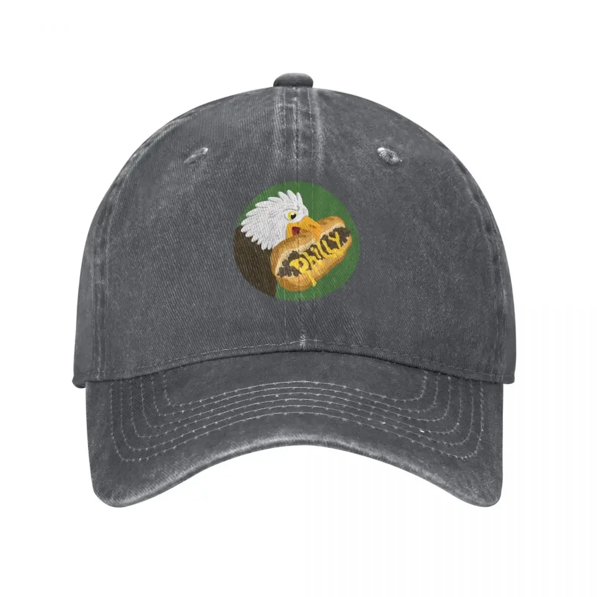 Фото Бейсболка Philly Cheesesteak Eagle, пляжная шляпа, забавная шляпа для регби, шляпа для чаепития, женский пляжный козырек, мужской пляжный козырек №1