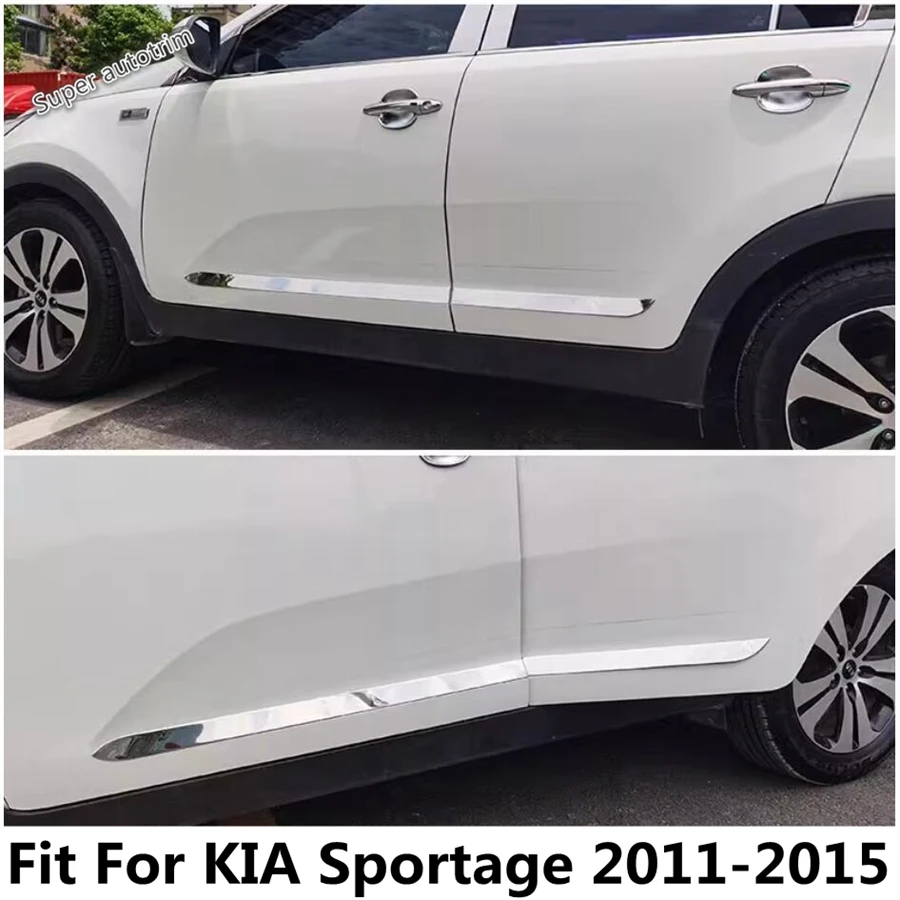 

Молдинговая полоса для боковой двери автомобиля, декоративная крышка, отделка для KIA Sportage 2011, 2012, 2013, 2014, 2015, аксессуары из нержавеющей стали
