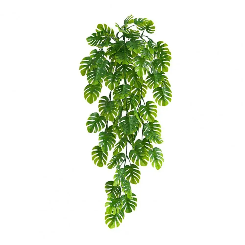 

Artificial Plant Plastic 76cm Wall Hanging Monstera Leaves Rattan Vine Tropical Fake Leaf Ivy Tree Foliage For Home Garden Decor