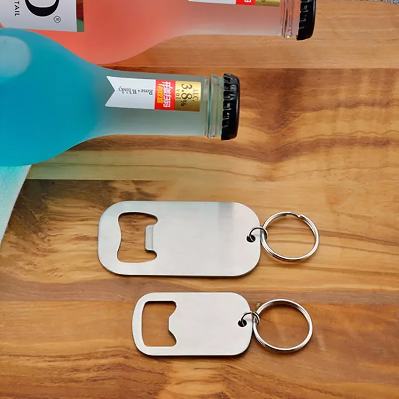 

2022NEW Kitchen Tools Silver S/L Home Hotel Beer Stainless Steel Keychains Cap Remover Bottle Opener Multi Purpose