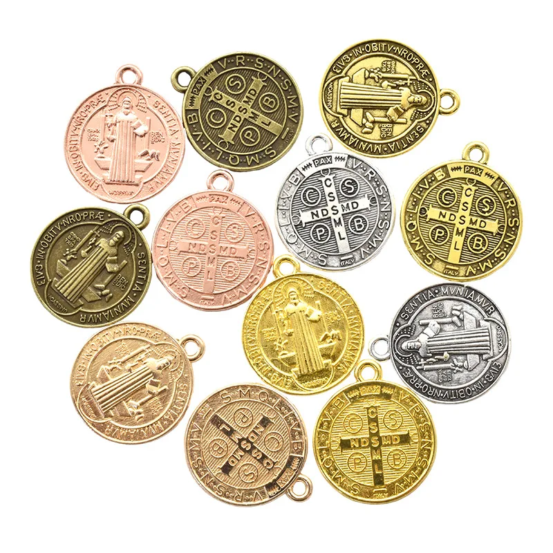 10 шт. 6 цветов 20*23 мм медали Святого Бенедикта подвески из сплава металла защита от